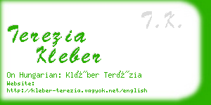terezia kleber business card
